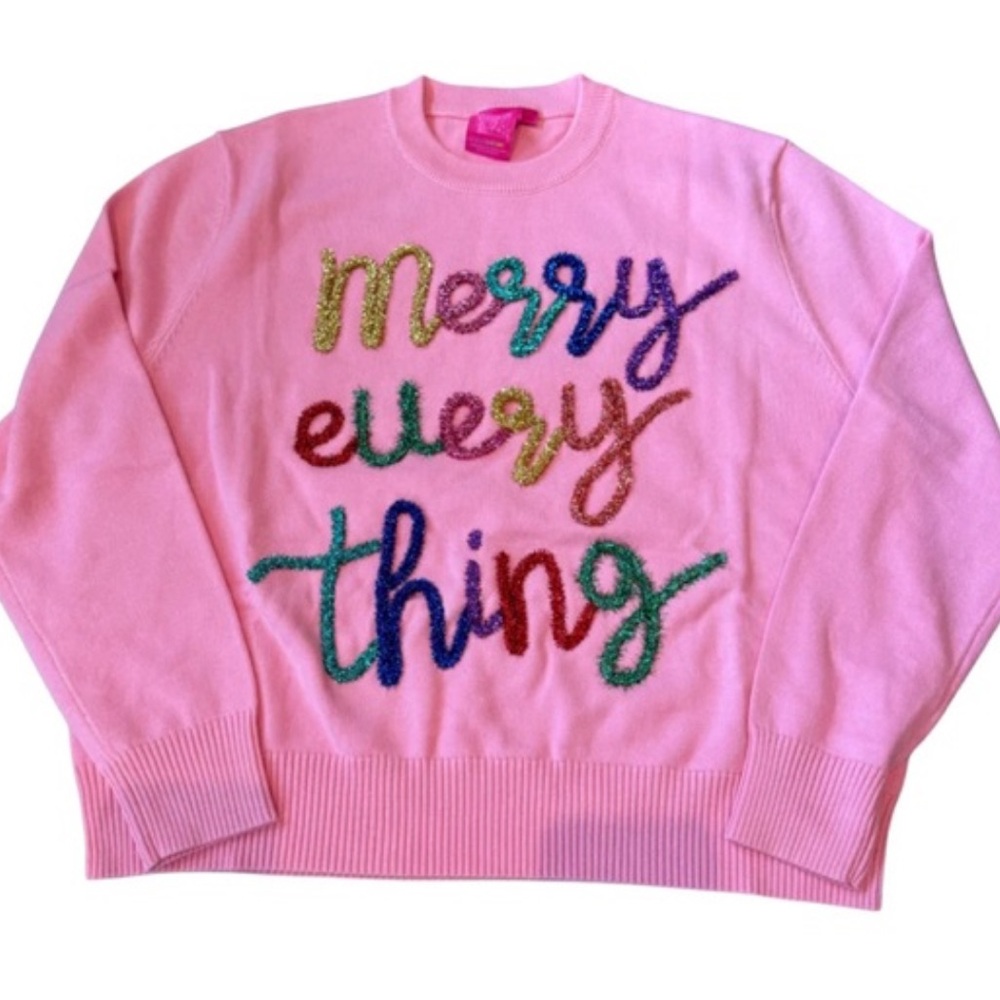 QUEEN OF SPARKLES Pink Festive Sweater